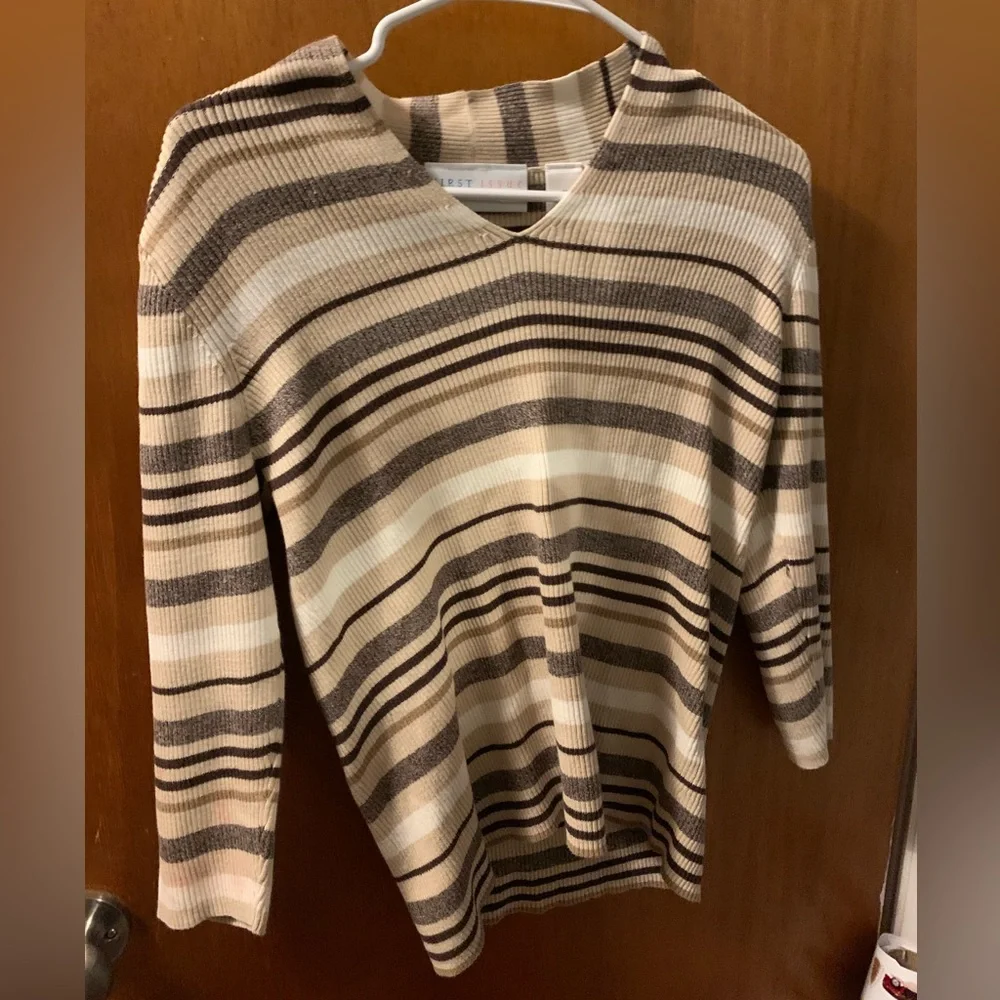 First Issue Striped Sweater - Picture 1 of 3